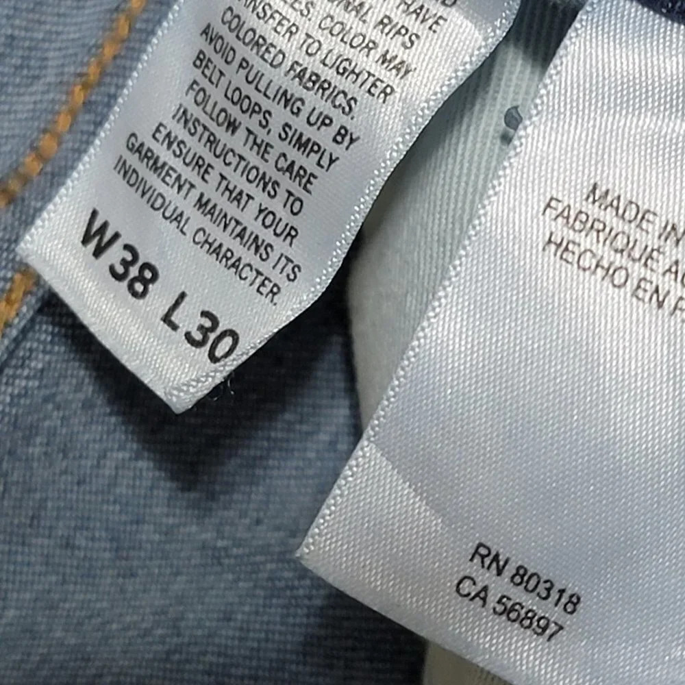 Lucky Brand Mens 221 Straight Jeans Dark Wash Blue Denim Casual Classic 38/30 - Picture 7 of 9